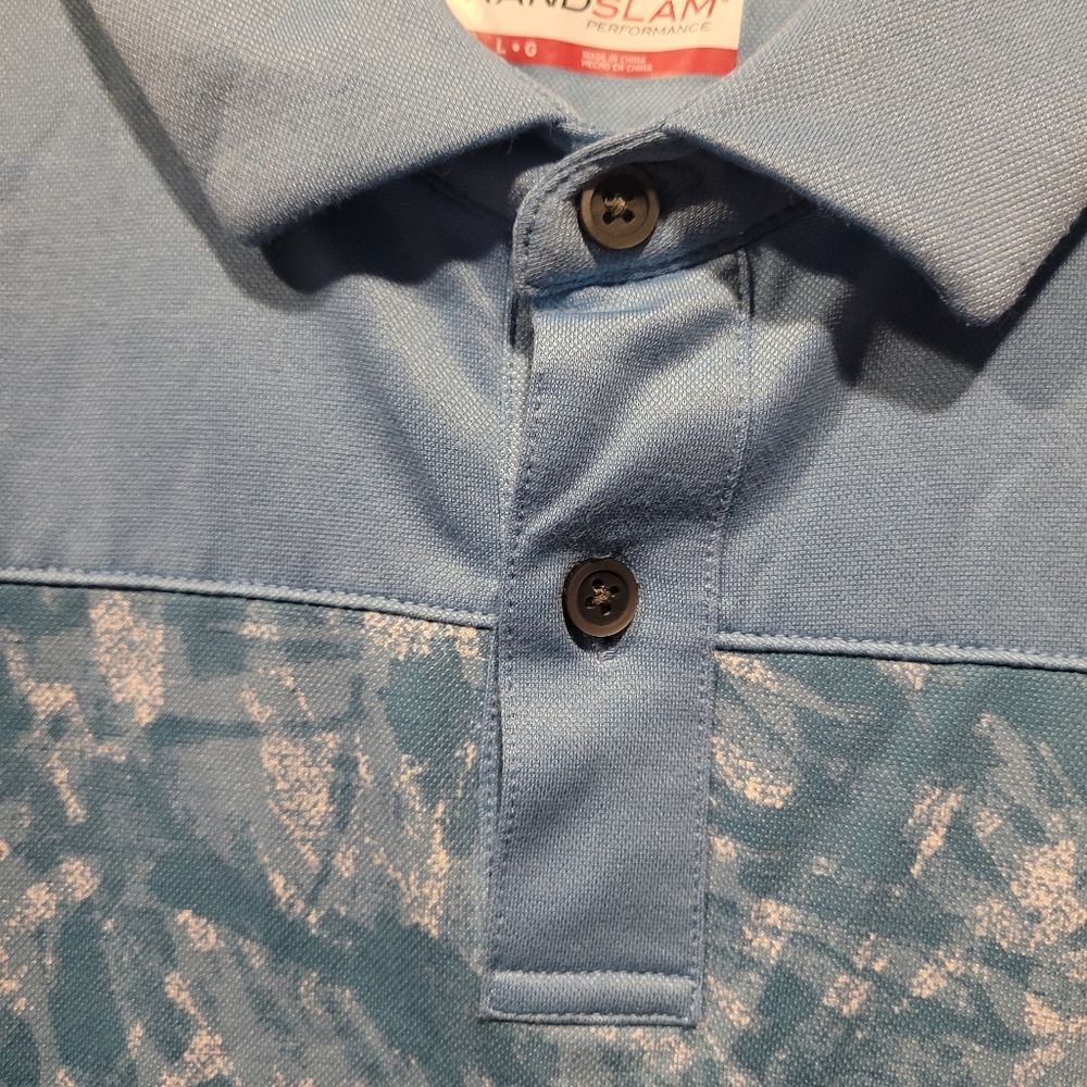 Men's Grand Slam Performance Light Blue Polo Size Large EUC - Picture 5 of 5